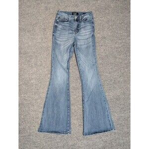 Judy Blue Flare Jeans Womens 3/26 Distressed Denim